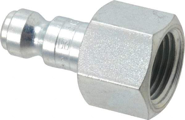 Parker - 3/8-18 Female NPTF Tru-Flate Automotive Pneumatic Hose Connector - Steel, 1/4" Body Diam - Americas Industrial Supply