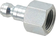 Parker - 3/8-18 Female NPTF Tru-Flate Automotive Pneumatic Hose Connector - Steel, 1/4" Body Diam - Americas Industrial Supply