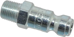 Parker - 1/8-27 Male NPT Tru-Flate Automotive Pneumatic Hose Connector - Steel, 1/4" Body Diam - Americas Industrial Supply