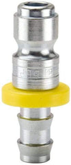 Parker - Push-Lok Hose Barb Tru-Flate Automotive Pneumatic Hose Connector - Steel, 1/2" Body Diam, 3/8" Hose ID - Americas Industrial Supply