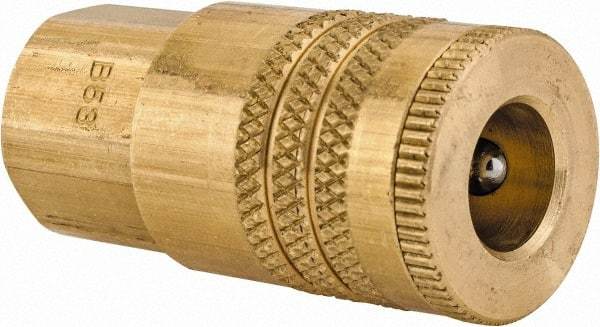 Parker - 1/4-18 Female NPTF ARO Pneumatic Hose Coupler - Brass, 1/4" Body Diam - Americas Industrial Supply