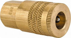 Parker - 1/4-18 Female NPTF ARO Pneumatic Hose Coupler - Brass, 1/4" Body Diam - Americas Industrial Supply