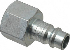 Parker - 3/8-18 Female NPTF European High Flow Pneumatic Hose Connector - Steel, 1/4" Body Diam - Americas Industrial Supply