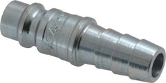 Parker - Hose Barb European High Flow Pneumatic Hose Connector - Steel, 1/4" Body Diam, 3/8" Hose ID - Americas Industrial Supply