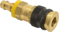 Parker - Push-Lok Hose Barb Industrial Pneumatic Hose Coupler - Brass, 1/4" Body Diam, 3/8" Hose ID - Americas Industrial Supply