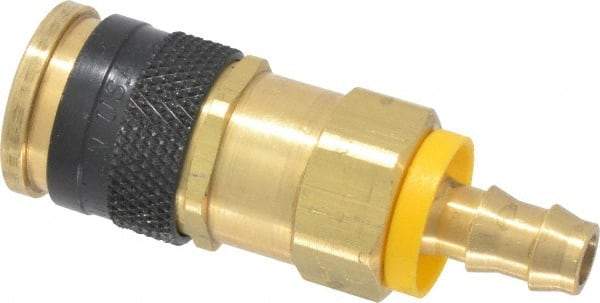 Parker - Push-Lok Hose Barb Industrial Pneumatic Hose Coupler - Brass, 3/8" Body Diam, 3/8" Hose ID - Americas Industrial Supply