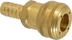 Parker - Hose Barb Industrial Pneumatic Hose Coupler - Brass, 3/4" Body Diam, 3/4" Hose ID - Americas Industrial Supply