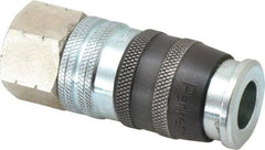 Parker - 3/4-14 Female NPTF Industrial Pneumatic Hose Coupler - Steel, 1/2" Body Diam - Americas Industrial Supply