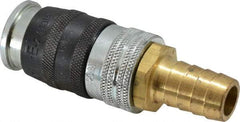 Parker - Hose Barb Industrial Pneumatic Hose Coupler - Steel, 1/2" Body Diam, 3/4" Hose ID - Americas Industrial Supply