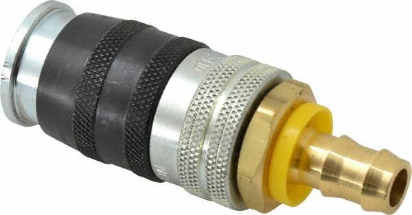 Parker - Push-Lok Hose Barb Industrial Pneumatic Hose Coupler - Steel, 1/2" Body Diam, 1/2" Hose ID - Americas Industrial Supply