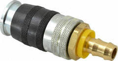 Parker - Push-Lok Hose Barb Industrial Pneumatic Hose Coupler - Steel, 1/2" Body Diam, 1/2" Hose ID - Americas Industrial Supply