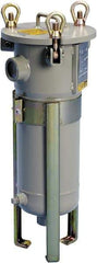 Parker - 2 Inch Pipe, FNPT End Connections, 18 Inch Long Cartridge, 42.56 Inch Long, Cartridge Filter Housing with Pressure Relief - 1 Cartridge, 50 Max GPM Flow Rate, 150 psi Max Working Pressure - Americas Industrial Supply