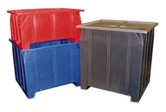 Bayhead Products - 47" Long x 42" Wide x 24" High Polyethylene Pallet Bulk Container Stackable, 4-Way Fork Entry - 800 Lb. Load Capacity - Americas Industrial Supply