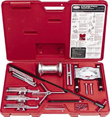 Proto - 18 Piece, 8" Spread, Wide Puller Set - 3 Jaws, 7" Reach - Americas Industrial Supply