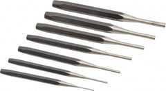 Proto - 7 Piece, 1/16 to 1/4", Pin Punch Set - Round Shank, Comes in Pouch - Americas Industrial Supply