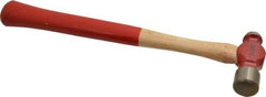 Proto - 1/2 Lb Head Ball Pein Hammer - Wood Handle with Red Laquer Grip, 12" OAL - Americas Industrial Supply