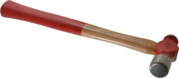 Proto - 3/4 Lb Head Ball Pein Hammer - Wood Handle with Red Laquer Grip, 13" OAL - Americas Industrial Supply