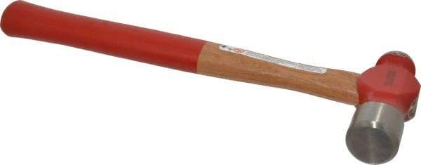 Proto - 2 Lb Head Ball Pein Hammer - Wood Handle with Red Laquer Grip, 15-7/8" OAL - Americas Industrial Supply