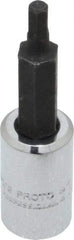 Proto - 1/4" Drive, 1/8" Hex Bit Socket - 1-7/8" OAL, 1" Bit Length - Americas Industrial Supply