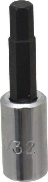 Proto - 1/4" Drive, 7/32" Hex Bit Socket - 1-7/8" OAL, 1" Bit Length - Americas Industrial Supply