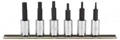 Proto - 6 Piece 1/4" Drive Metric Hex Bit Socket Set - 2 to 6mm Hex - Americas Industrial Supply