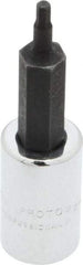 Proto - 1/4" Drive, 2mm Hex Bit Socket - 1-7/8" OAL, 1" Bit Length - Americas Industrial Supply