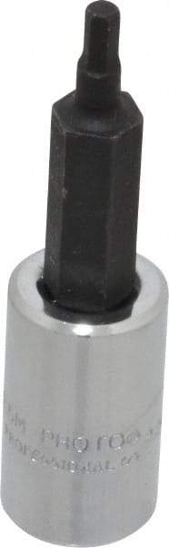 Proto - 1/4" Drive, 2.5mm Hex Bit Socket - 1-7/8" OAL, 1" Bit Length - Americas Industrial Supply
