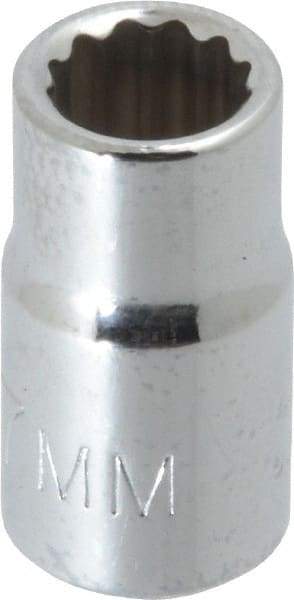 Proto - 1/4" Drive, Standard Hand Socket - 12 Points, 7/8" OAL, Chrome Finish - Americas Industrial Supply