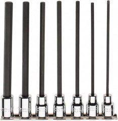 Proto - 7 Piece 3/8" Drive Inch Hex Bit Socket Set - 1/8 to 3/8" Hex - Americas Industrial Supply