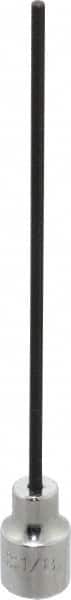 Proto - 3/8" Drive, 1/8" Hex Bit Socket - 6-3/32" OAL, 5" Bit Length, Long Hex Bit Socket - Americas Industrial Supply