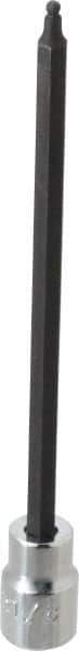 Proto - 3/8" Drive, 1/8" Hex Bit Socket - 6-3/32" OAL, 5" Bit Length, Long Ball End Hex Bit Socket - Americas Industrial Supply