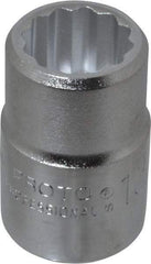 Proto - 13/16", 3/4" Drive, Standard Hand Socket - 12 Points, 2" OAL, Chrome Finish - Americas Industrial Supply