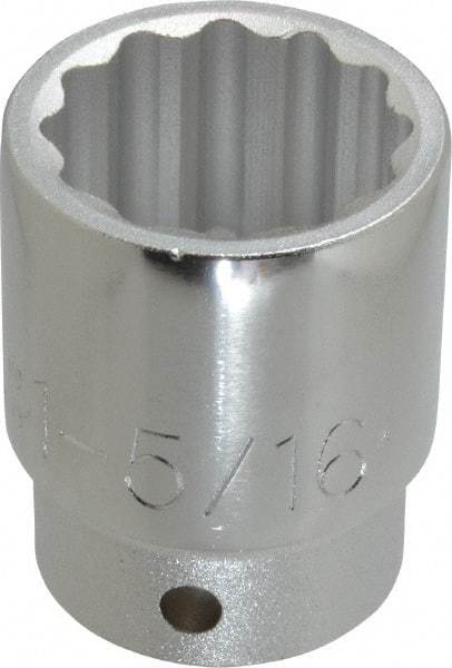 Proto - 1-5/16", 3/4" Drive, Standard Hand Socket - 12 Points, 2-9/32" OAL, Chrome Finish - Americas Industrial Supply