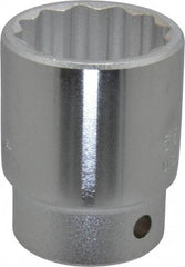 Proto - 1-3/8", 3/4" Drive, Standard Hand Socket - 12 Points, 2-9/32" OAL, Chrome Finish - Americas Industrial Supply