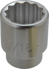 Proto - 1-7/16", 3/4" Drive, Standard Hand Socket - 12 Points, 2-13/32" OAL, Chrome Finish - Americas Industrial Supply