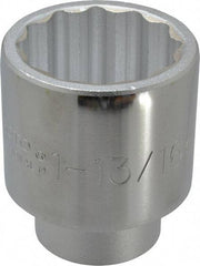 Proto - 1-13/16", 3/4" Drive, Standard Hand Socket - 12 Points, 2-29/32" OAL, Chrome Finish - Americas Industrial Supply