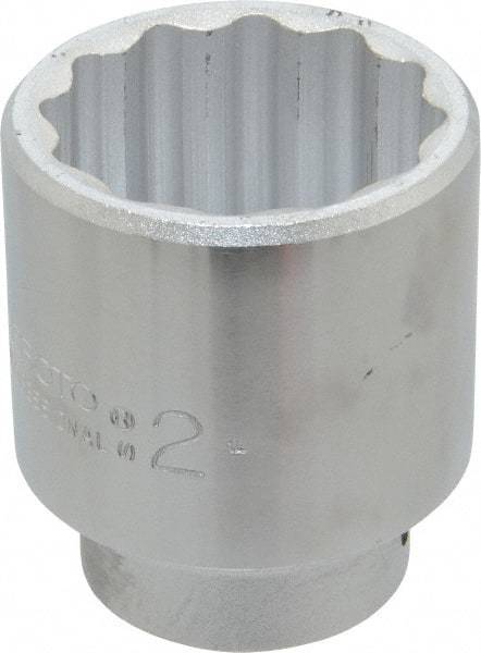 Proto - 2", 3/4" Drive, Standard Hand Socket - 12 Points, 3-7/64" OAL, Chrome Finish - Americas Industrial Supply