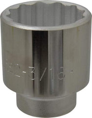 Proto - 2-3/16", 3/4" Drive, Standard Hand Socket - 12 Points, 3-9/32" OAL, Chrome Finish - Americas Industrial Supply