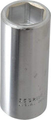 Proto - 1", 3/4" Drive, Deep Hand Socket - 6 Points, 3-1/2" OAL, Chrome Finish - Americas Industrial Supply