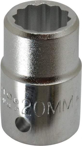 Proto - 3/4" Drive, Standard Hand Socket - 12 Points, 2" OAL, Chrome Finish - Americas Industrial Supply