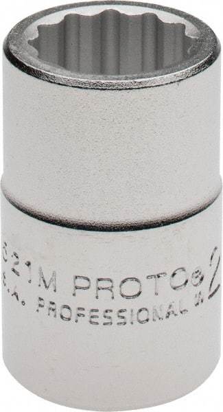 Proto - 3/4" Drive, Standard Hand Socket - 12 Points, 2" OAL, Chrome Finish - Americas Industrial Supply