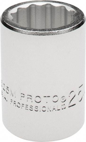 Proto - 3/4" Drive, Standard Hand Socket - 12 Points, 2" OAL, Chrome Finish - Americas Industrial Supply