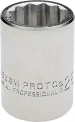 Proto - 3/4" Drive, Standard Hand Socket - 12 Points, 2" OAL, Chrome Finish - Americas Industrial Supply