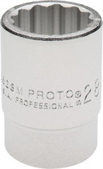 Proto - 3/4" Drive, Standard Hand Socket - 12 Points, 2-7/32" OAL, Satin Finish - Americas Industrial Supply