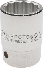 Proto - 3/4" Drive, Standard Hand Socket - 12 Points, 2-7/32" OAL, Chrome Finish - Americas Industrial Supply