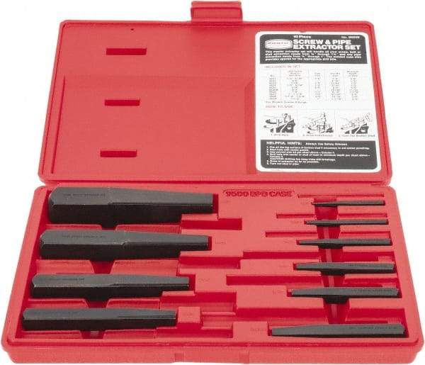 Proto - 10 Piece Screw Extractor Set - Screw Range 3/16 to 2" - Americas Industrial Supply