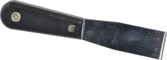 Stanley - 1-1/4" Wide Steel Putty Knife - Stiff, Nylon Handle, 7-1/2" OAL - Americas Industrial Supply