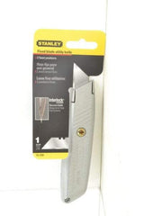 Stanley - Fixed Utility Knife - Aluminum Handle, 1 Blade Included - Americas Industrial Supply