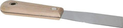 Stanley - 1-1/4" Wide Steel Putty Knife - Stiff, Hardwood Handle, 7-1/2" OAL - Americas Industrial Supply