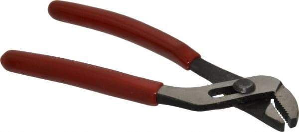 Proto - 4-5/8" OAL, 15/32" Max Capacity, 4 Position Gooseneck Tongue & Groove Pliers - Standard Straight Jaws, Standard Head, Plastisol Handles - Americas Industrial Supply